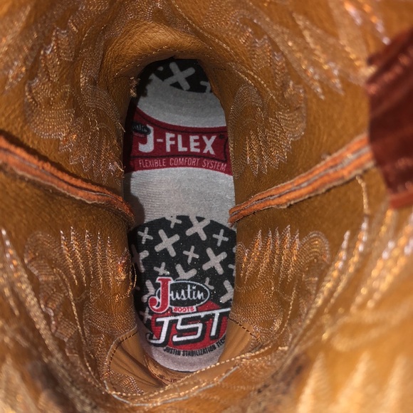 Used Women’s Justin AQHA Mesquite Cowhide Boots Size 9B. Brown - Picture 14 of 16